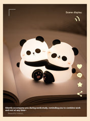 Panda Hug Small LED Night Lamp – Cute Desktop Decoration Light