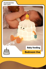 Creative Night Lamp – Cute Duck & Cake Design Sleep Light
