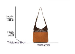 Retro PU Leather Tote Underarm Bag – Women’s Daily Shoulder Bag