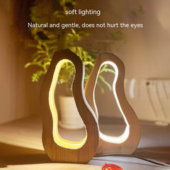 Hollow Design LED Wooden Table Lamp – Minimalist Style