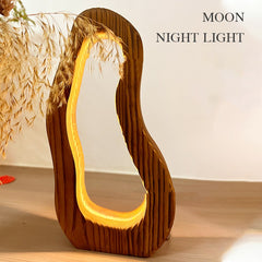 Hollow Design LED Wooden Table Lamp – Minimalist Style