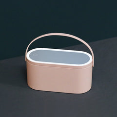 Portable LED Light Storage Box Makeup Mirror – Beauty Organizer with LED Lighting