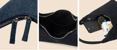Women’s Denim Dumpling Bag – Casual Fashion Shoulder Bag