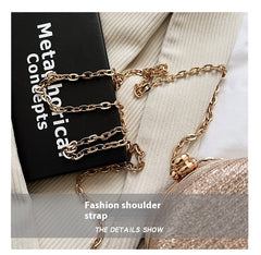 Rhinestone Chain Messenger Bag – Women’s Fashion Shoulder Bag
