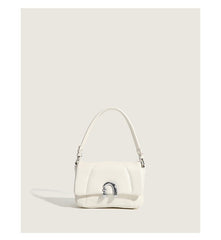 Rhombus Underarm Shoulder Bag – PU Leather Clamshell Handbag