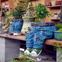 Garden Art Jeans Flower Pot | Creative Resin Planter