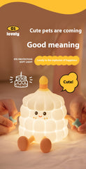 Creative Night Lamp – Cute Duck & Cake Design Sleep Light