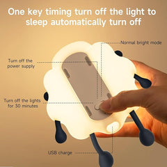 Xiaomian Sheep Silicone Night Light – Soft Glow for Kids & Cozy Spaces