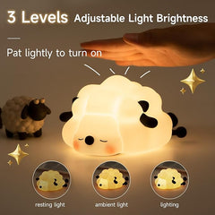 Xiaomian Sheep Silicone Night Light – Soft Glow for Kids & Cozy Spaces