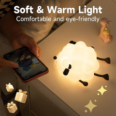 Xiaomian Sheep Silicone Night Light – Soft Glow for Kids & Cozy Spaces