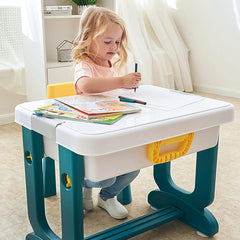 Multifunctional Kids Table with Storage & Chair Set – Play, Study & Organize