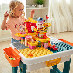 Multifunctional Kids Table with Storage & Chair Set – Play, Study & Organize