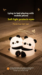 Panda Hug Small LED Night Lamp – Cute Desktop Decoration Light