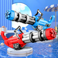 Gatling Water Gun – Powerful Summer Water Blaster Toy for Kids (Red & Blue)