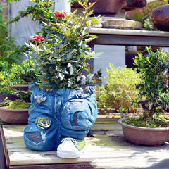 Garden Art Jeans Flower Pot | Creative Resin Planter