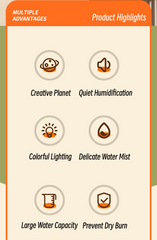 Astronaut Mini Air Humidifier with LED Light – Ultrasonic Cool Mist Aroma Diffuser