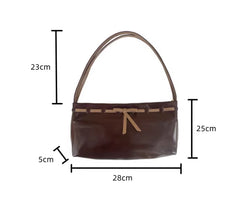 Cute Bowknot PU Leather Shoulder Bag – Women’s Small Handbag