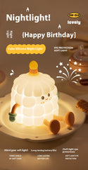 Creative Night Lamp – Cute Duck & Cake Design Sleep Light