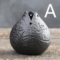 Stoneware Zen Chinese Flower Arrangement Vase – Handmade Ceramic Home Décor