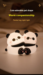 Panda Hug Small LED Night Lamp – Cute Desktop Decoration Light