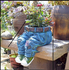 Garden Art Jeans Flower Pot | Creative Resin Planter