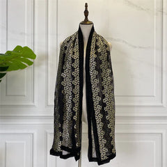 Women’s Chiffon Rhinestone Fake Collar Shawl – Elegant Decorative Scarf