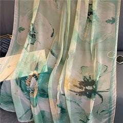 Light Luxury Artificial Silk Talma Yousoft Scarf – Large Size Patterned Women’s Shawl (125x180cm)