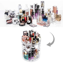 Rotating Cosmetic Organizer | Diamond Pattern Vanity Storage
