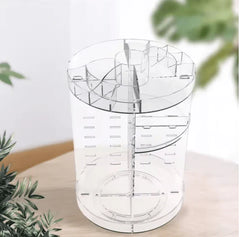 Rotating Cosmetic Organizer | Diamond Pattern Vanity Storage