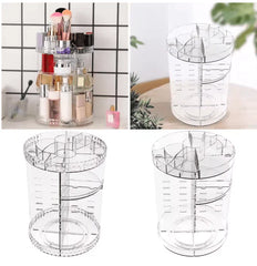 Rotating Cosmetic Organizer | Diamond Pattern Vanity Storage
