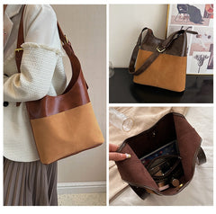 Retro PU Leather Tote Underarm Bag – Women’s Daily Shoulder Bag