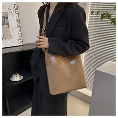 Retro PU Leather Tote Underarm Bag – Women’s Daily Shoulder Bag