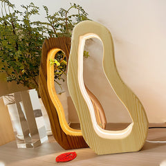 Hollow Design LED Wooden Table Lamp – Minimalist Style
