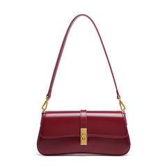 Ladies’ Retro Leather Crossbody Bag – One-Shoulder Cowhide Purse
