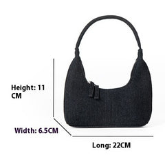 Women’s Denim Dumpling Bag – Casual Fashion Shoulder Bag