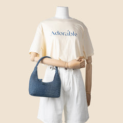 Women’s Denim Dumpling Bag – Casual Fashion Shoulder Bag