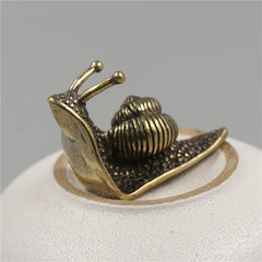Brass Tea Pet Snail Decoration – Pure Copper Solid Paperweight