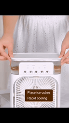 Cooling Fan with Ice – Easy-Clean Air Cooler & Humidifier Fan