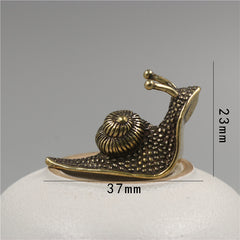 Brass Tea Pet Snail Decoration – Pure Copper Solid Paperweight