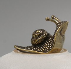 Brass Tea Pet Snail Decoration – Pure Copper Solid Paperweight