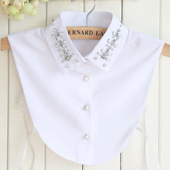 Women’s Chiffon Rhinestone Fake Collar Shawl – Elegant Decorative Overlay