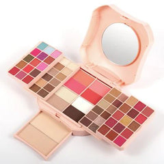 All-in-One Eyeshadow Palette with Retractable Mirror – Complete Makeup Kit