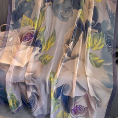 Light Luxury Artificial Silk Talma Yousoft Scarf – Large Size Patterned Women’s Shawl (125x180cm)