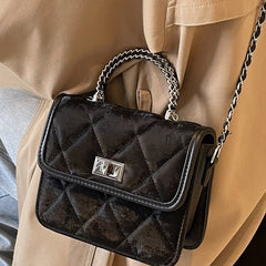 Women’s Portable Diamond Chain Messenger Bag